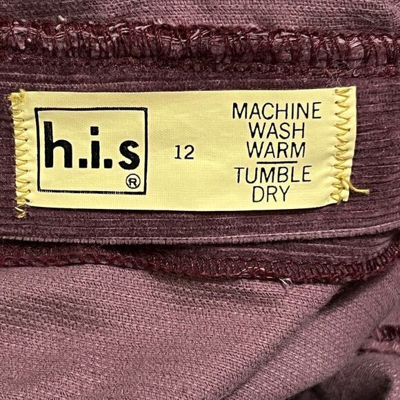 Vintage CHIC by H.I.S. Mauve Corduroy Pants Women’s 12 Pink High Waisted 70’s - Picture 4 of 15